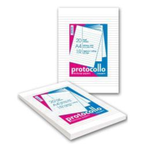 BLASETTI FOGLI PROTOCOLLO A4 RIGATURA 0A 60GR A RIGHE CONF 20 FOGLI